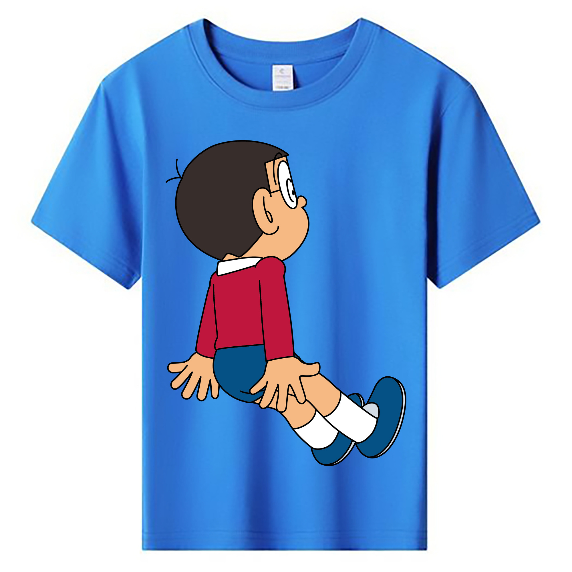 （画像用） ドラえもん 野比 のび太 Doraemon Nobita Nobi 綿100％キッズTシャツ（フロントプリント）